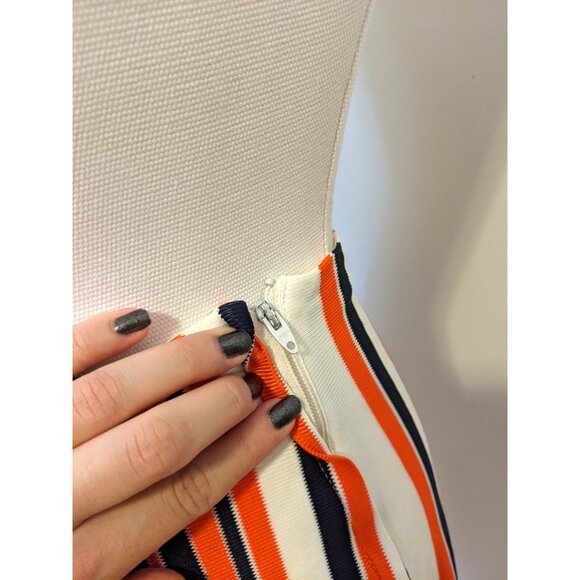 Vintage 70s Mini Skirt Retro A Line Skater Skirt Funky Striped Summer Disco XS - Picture 5 of 7